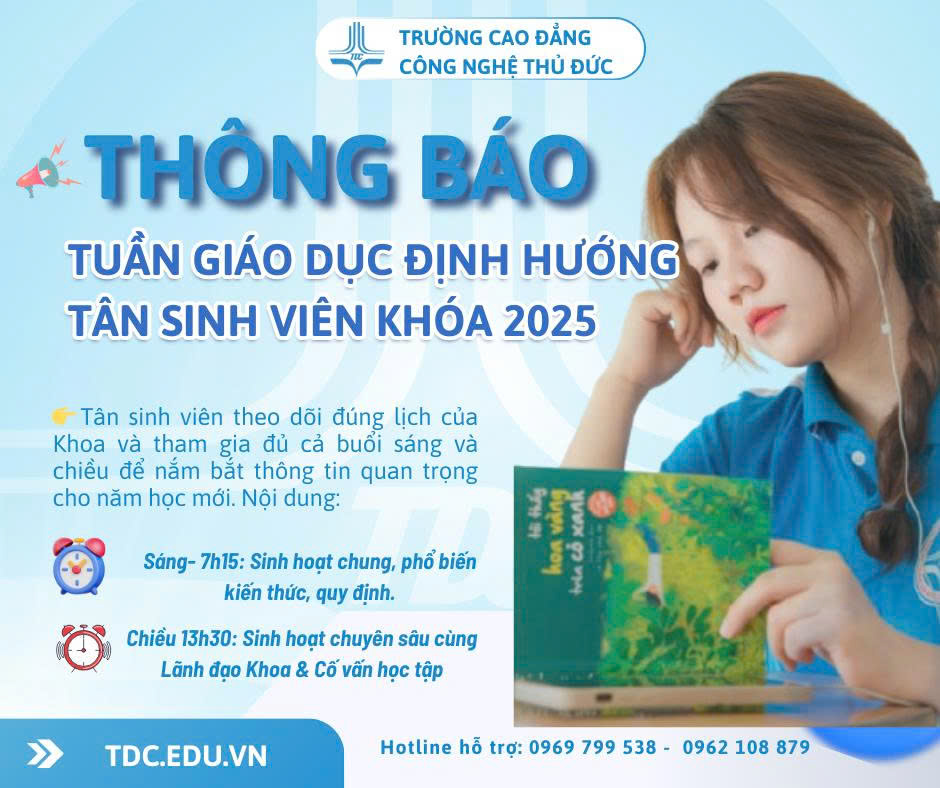 Thông báo tổ chức Tuần giáo dục định hướng cho Tân sinh viên khóa 2025